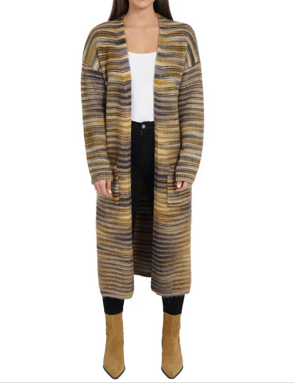 NEW LOVE TOKEN pam open front cardigan in camel